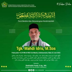 Penulis Islam Guru Mahdi Idris Teungku Aceh Pintar Menulis Sastra Itu Telah Pergi - 77CA7062 18F4 4356 BF7E E3787A341DB1 | Aceh | Potret Online