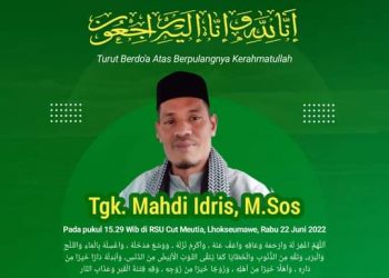 Penulis Islam Guru Mahdi Idris Teungku Aceh Pintar Menulis Sastra Itu Telah Pergi