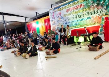 Kesenian Khas Simeulue Nandong Ditampilkan Siswa SMKN 3 Sinabang di Pentas Seni dan Budaya