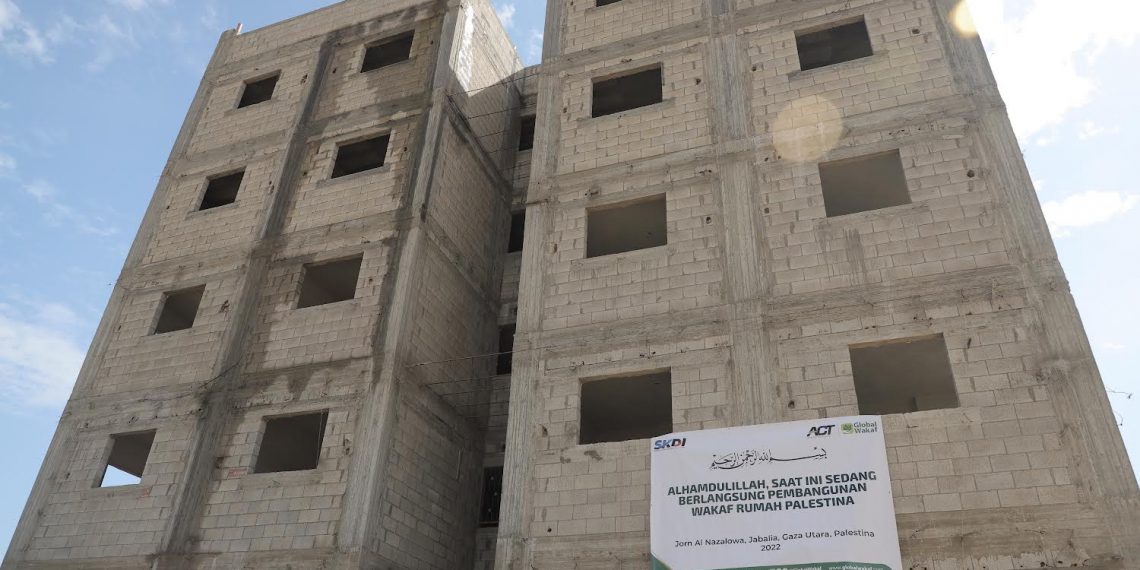 Pembangunan Rumah Wakaf dari Masyarakat Aceh Utara untuk Palestina Hampir Selesai