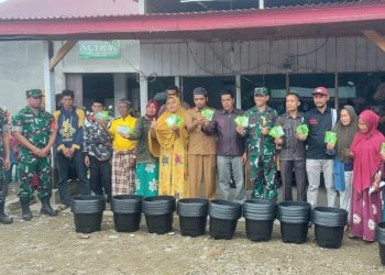 Dandim Galus Hadiri Penyaluran Bantuan Ketahanan Pangan di Ulun Tanoh