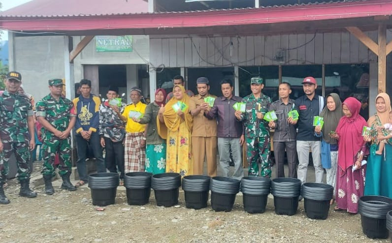 Dandim Galus Hadiri Penyaluran Bantuan Ketahanan Pangan di Ulun Tanoh