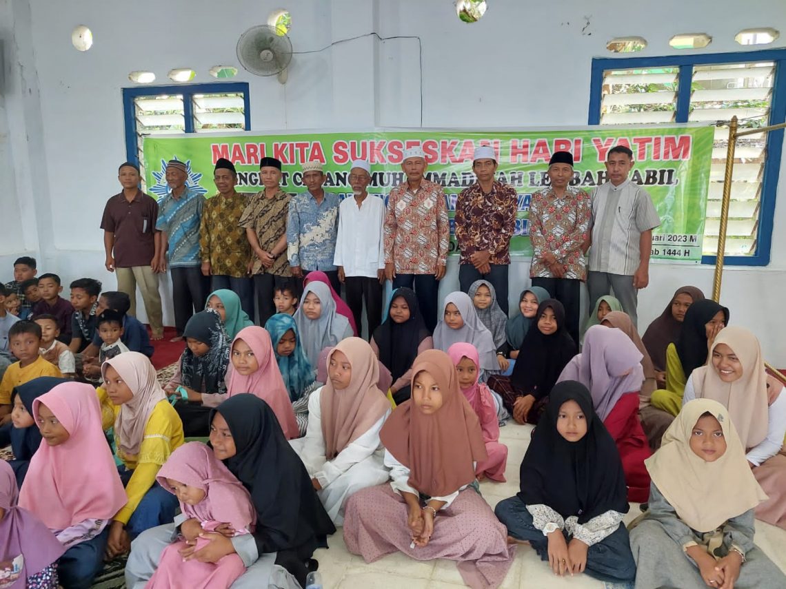 PCM Lembah Sabil Abdya Menggelar Kegiatan Santunan Anak Yatim