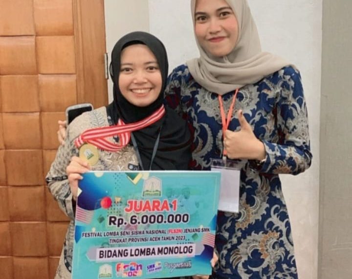 Wakili Aceh ke Nasional, Siswi SMKN 2 Meulaboh Sabet Medali Emas di FLS2N Tingkat Provinsi