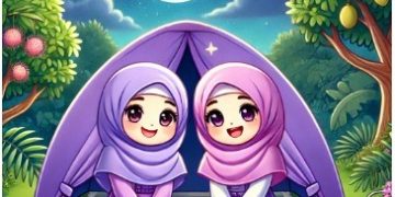 Friend Karina and Dianda: Camping at the Backyard