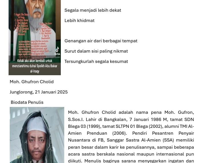 Untaian Puisi Moh. Ghufron Cholid