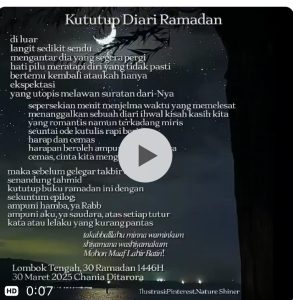 Kututup Diari Ramadan - IMG_3768 | Puisi | Potret Online
