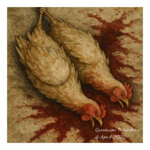 Dua Ekor Ayam dan Darah yang Mengering - 1000486727_11zon | POLRI | Potret Online