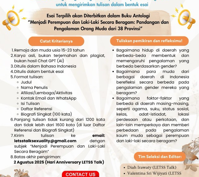 Ayo Para Remaja dan Orang Muda, Penuhi Undangan Menulis Esai