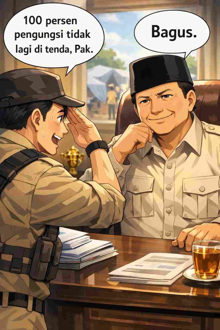 Siapa Buat Laporan ke Prabowo, Pengungsi Tak Ada Lagi di Tenda?