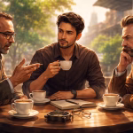 Ilustrasi Ngopi Bersama Ali Shariati dan Nietsche