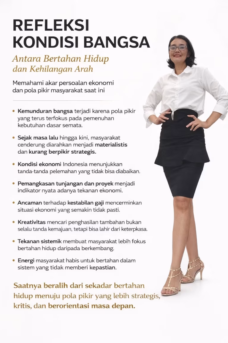 Ketika Bangsa Terjebak pada “Urusan Perut”: Refleksi atas Arah Ekonomi dan Pola Pikir Masyarakat Indonesia