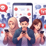 Ilustrasi dampak media sosial terhadap prasangka dan hate speech di masyarakat