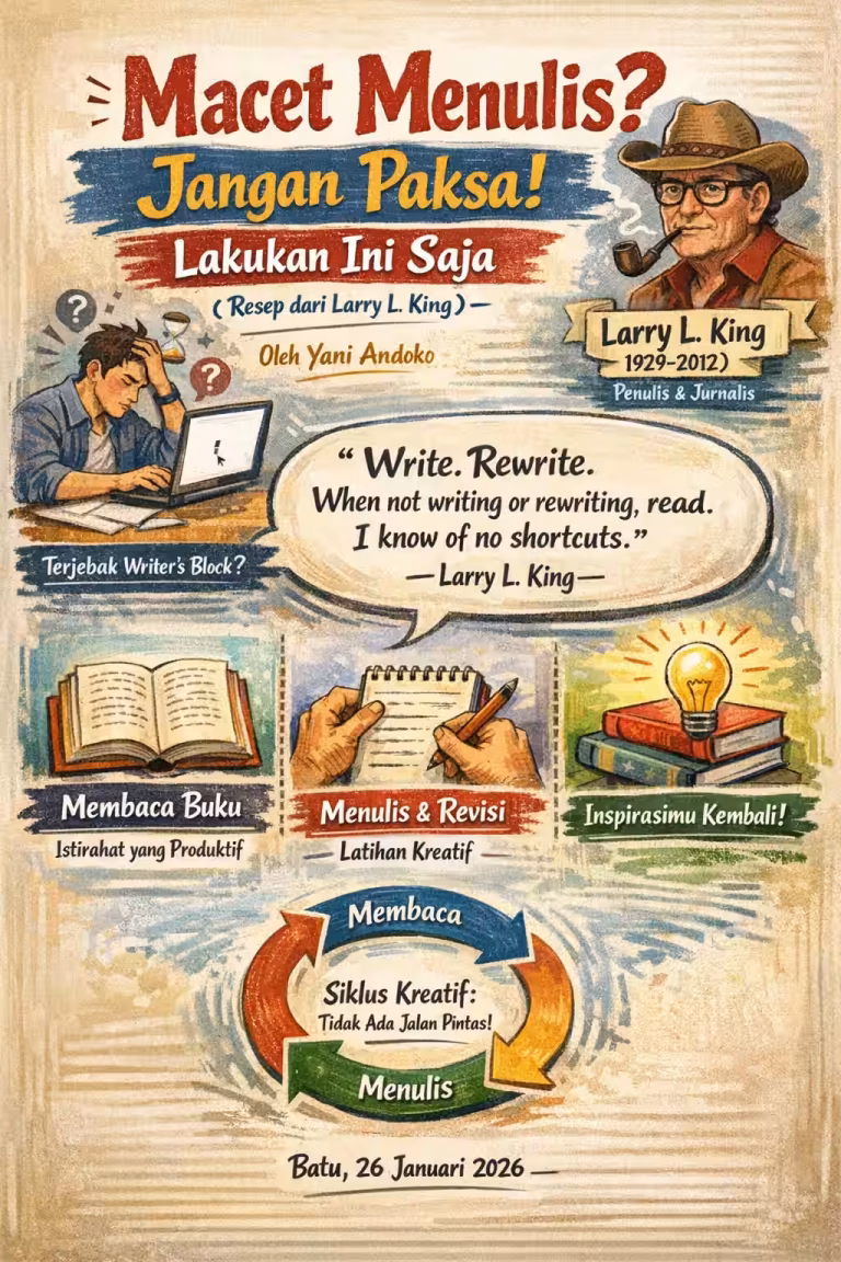 Macet Menulis? Jangan Paksa! Lakukan Ini Saja (Resep dari Larry L. King)