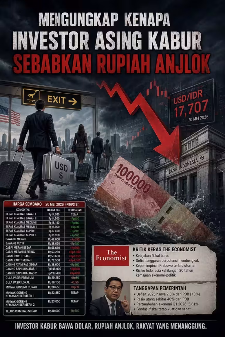 Mengungkap Kenapa Investor Kabur Sebabkan Rupiah Anjlok