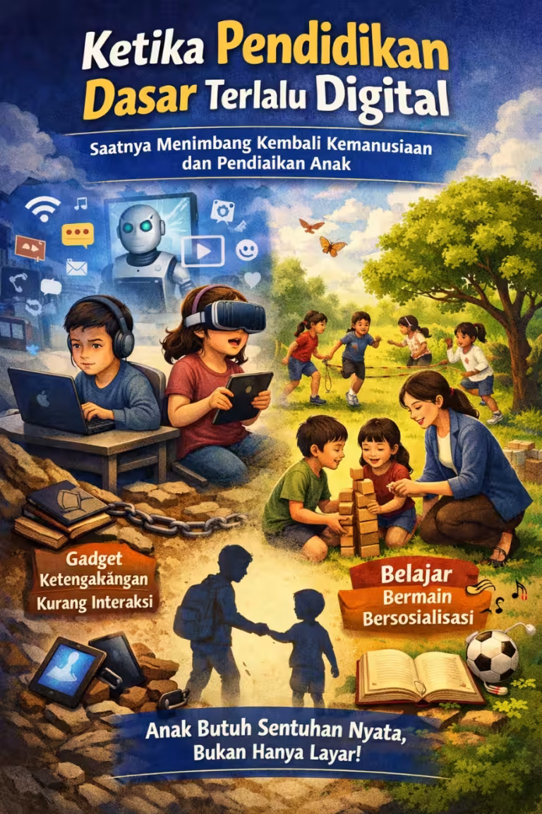 Ketika Sekolah Dasar Terlalu Digital: Menimbang Kembali Teknologi, Kemanusiaan, dan Masa Depan Pendidikan Anak