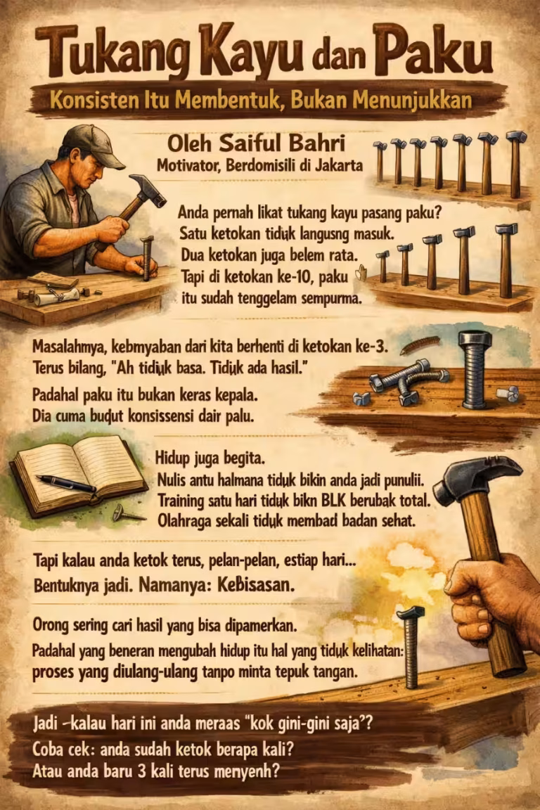 Tukang Kayu dan Paku