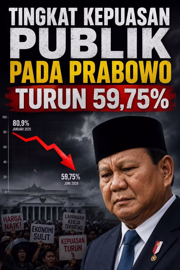 Ini Pasti Salah Survei, Masa’ Tingkat Kepuasan Publik pada Prabowo Turun?