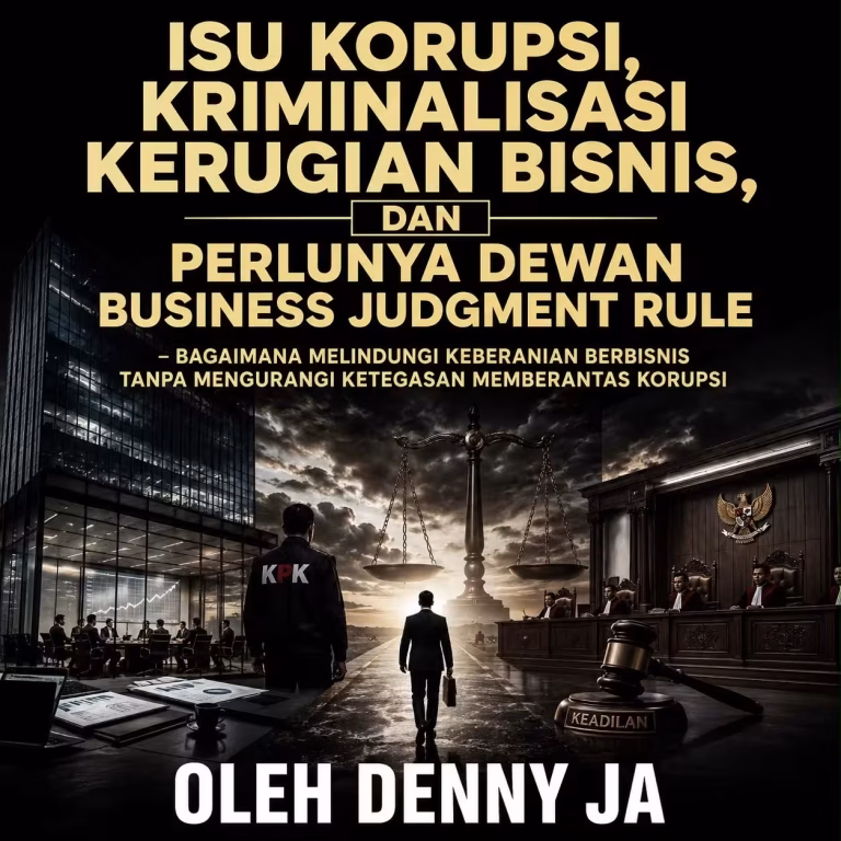 Isu Korupsi, Kriminalisasi Kerugian Bisnis dan Perlunya Dewan Business Judment Rule