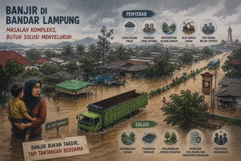 Akademisi Dari Empat Perguruan Tinggi Digaet Untuk Atasi Banjir Kota Bandar Lampung