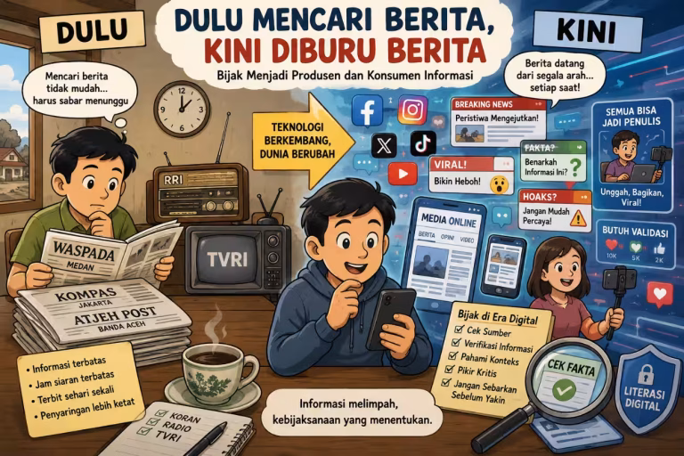 Dulu Mencari Berita, Kini Diburu Berita: Bijak Menjadi Produsen dan Konsumen Informasi
