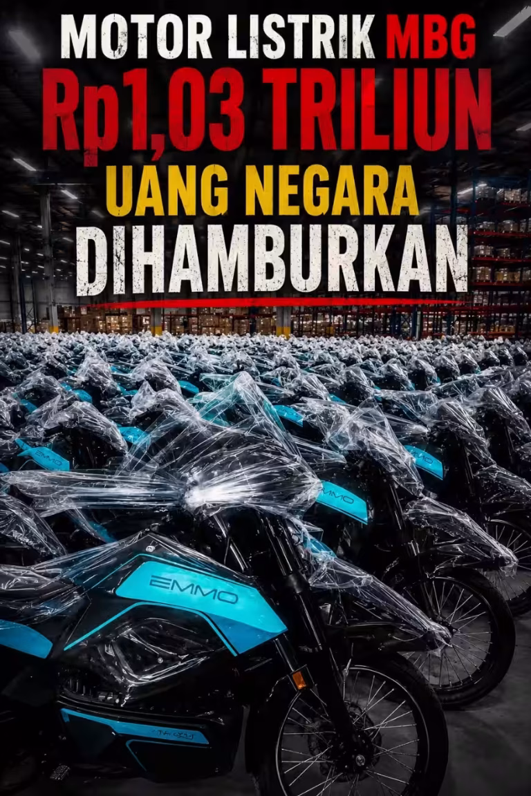 Membongkar Motor Listrik MBG, Rp1,03 Triliun Uang Negara Dihamburkan
