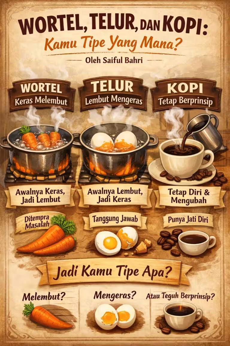 WORTEL, TELUR, DAN KOPI: Kamu Tipe Yang Mana?