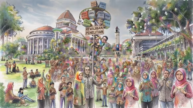Kewajiban Meneliti di Tengah Keterbatasan: Panjat Pinang Massal 303 Ribu Dosen